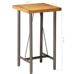 vidaXL Barset massief gerecycled teakhout 3-delig