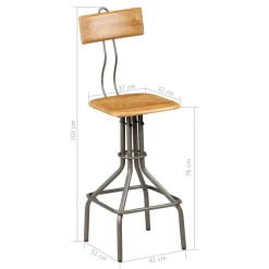 vidaXL Barset massief gerecycled teakhout 3-delig