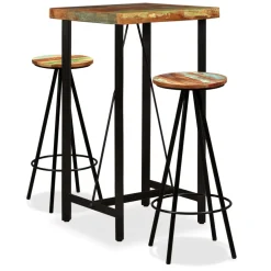 vidaXL Barset massief gerecycled hout 3-delig