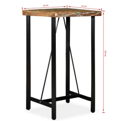 vidaXL Barset massief gerecycled hout 3-delig