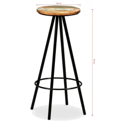 vidaXL Barset massief gerecycled hout 3-delig