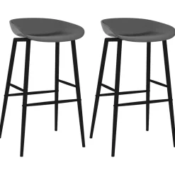 vidaXL Barstoelen 2 st grijs