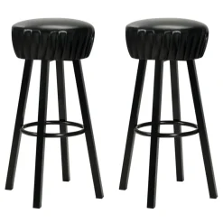 vidaXL Barstoelen 2 st kunstleer rood