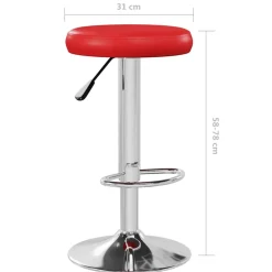 vidaXL Barstoelen 2 st kunstleer rood