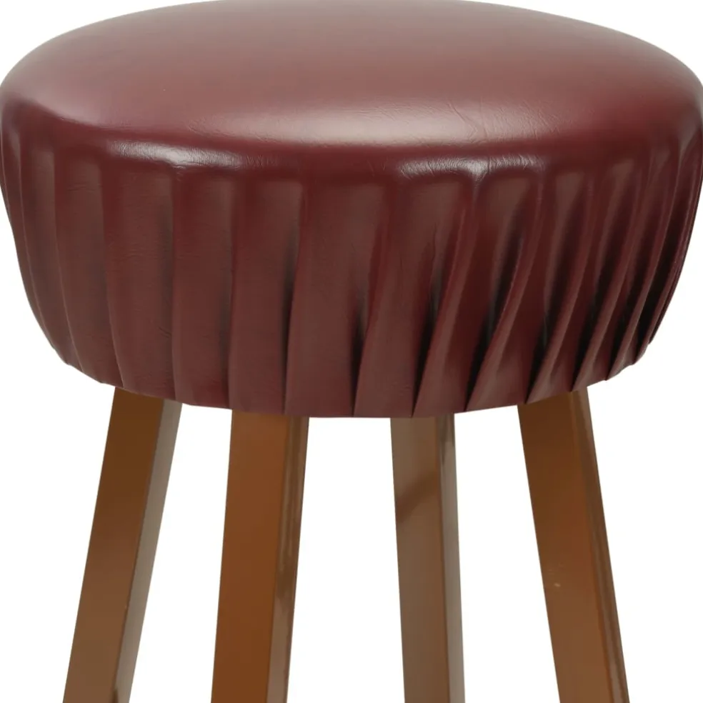 vidaXL Barstoelen 2 st kunstleer bruin