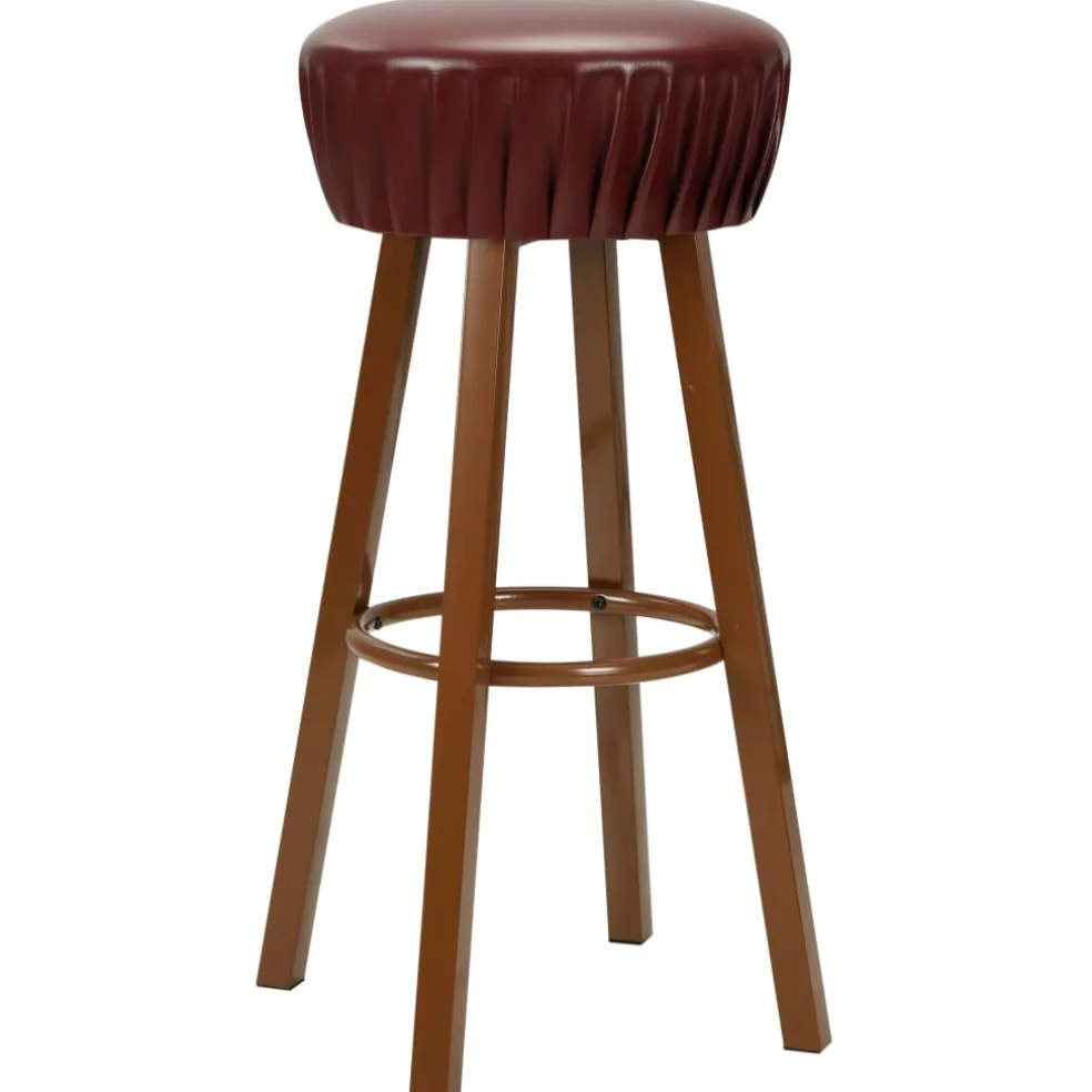 vidaXL Barstoelen 2 st kunstleer bruin