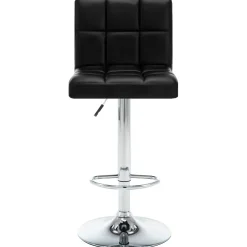 vidaXL Barstoelen 2 st kunstleer zwart