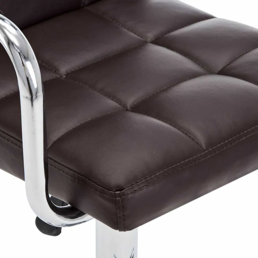 vidaXL Barstoelen 2 st kunstleer bruin