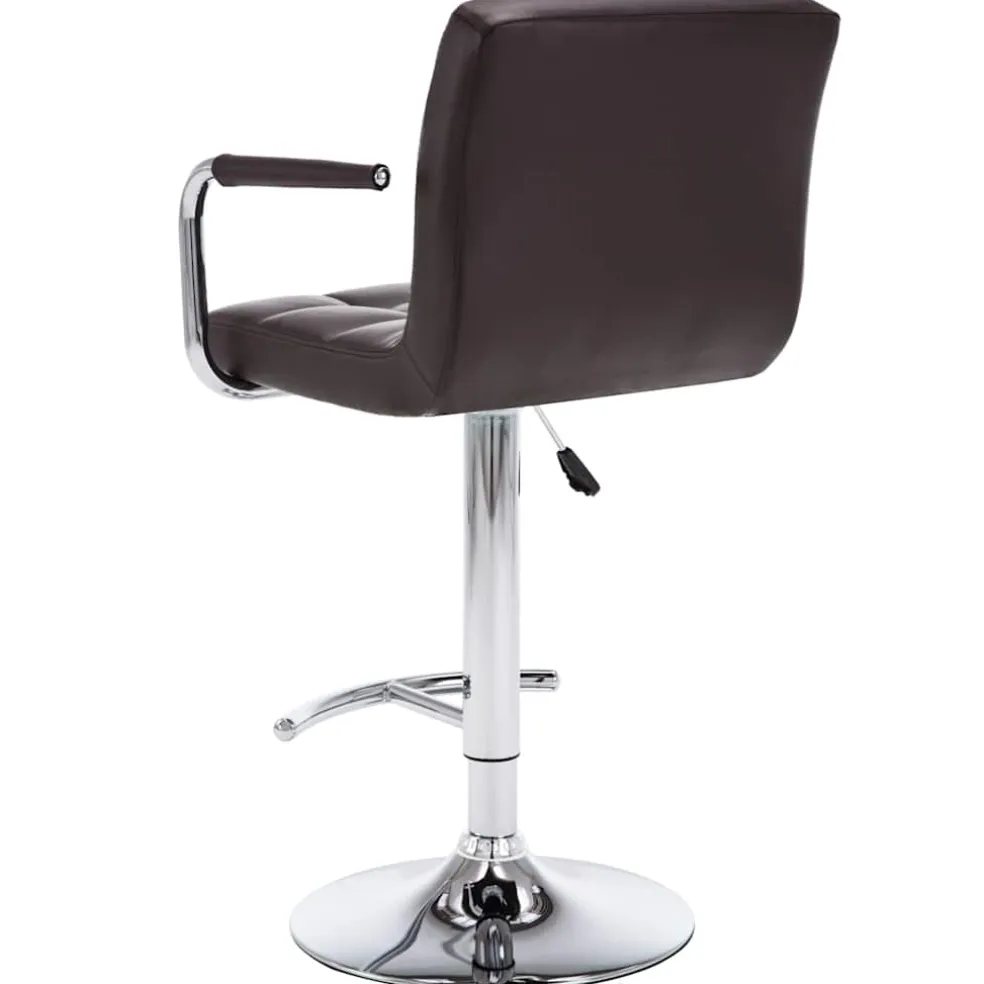 vidaXL Barstoelen 2 st kunstleer bruin