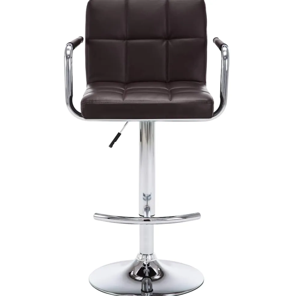 vidaXL Barstoelen 2 st kunstleer bruin