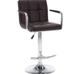 vidaXL Barstoelen 2 st kunstleer bruin