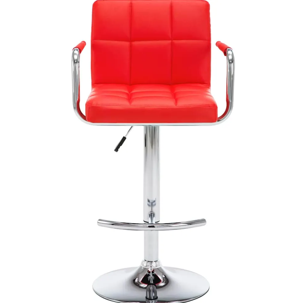 vidaXL Barstoelen 2 st kunstleer rood