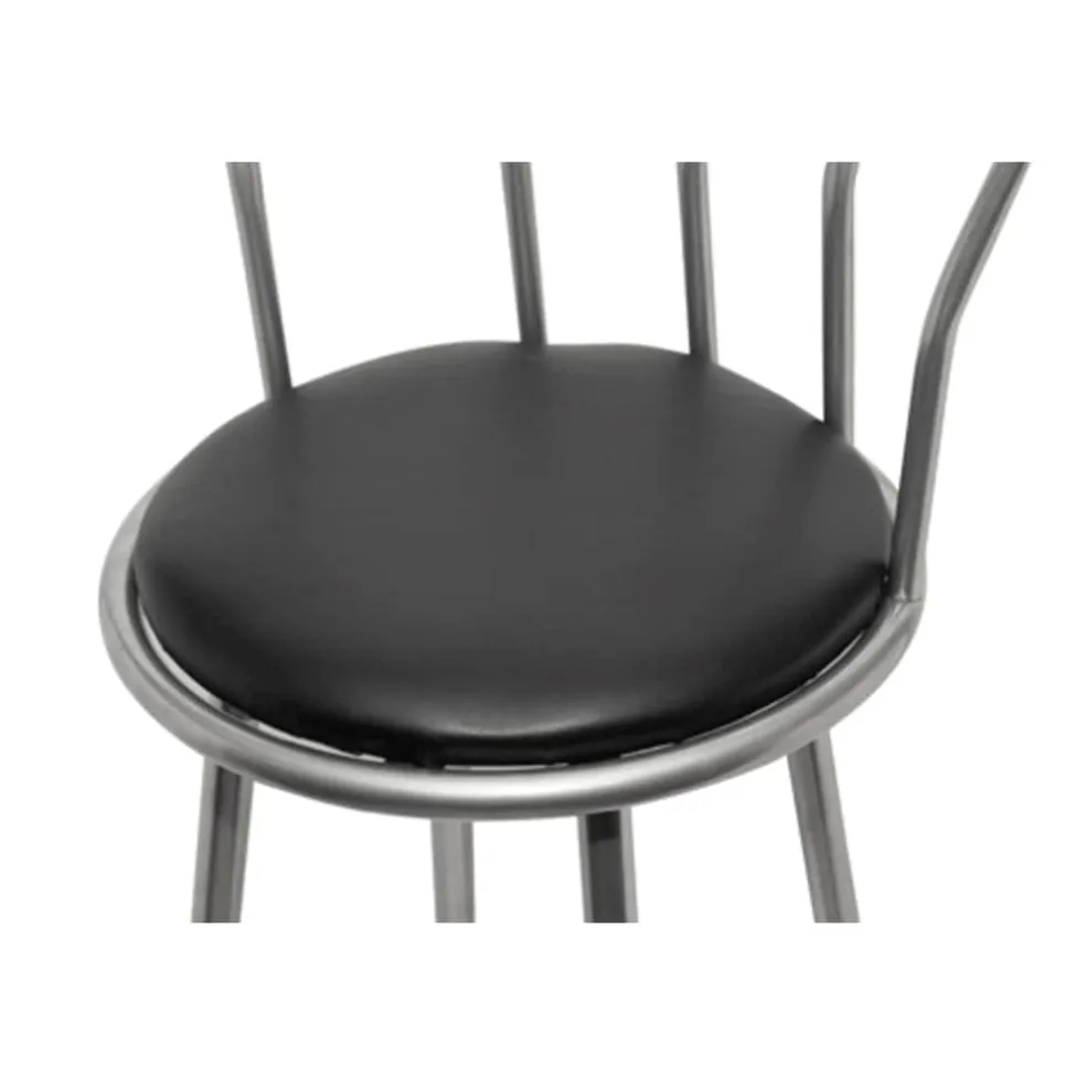 vidaXL Barstoelen 2 st kunstleer zwart