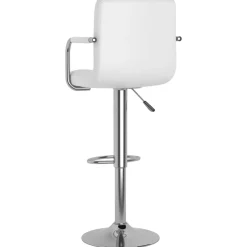 vidaXL Barstoelen 2 st kunstleer wit