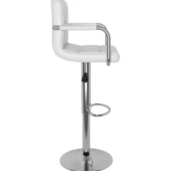 vidaXL Barstoelen 2 st kunstleer wit