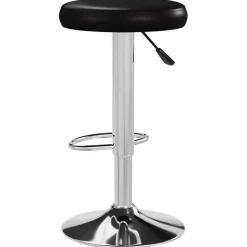 vidaXL Barstoelen 2 st kunstleer zwart