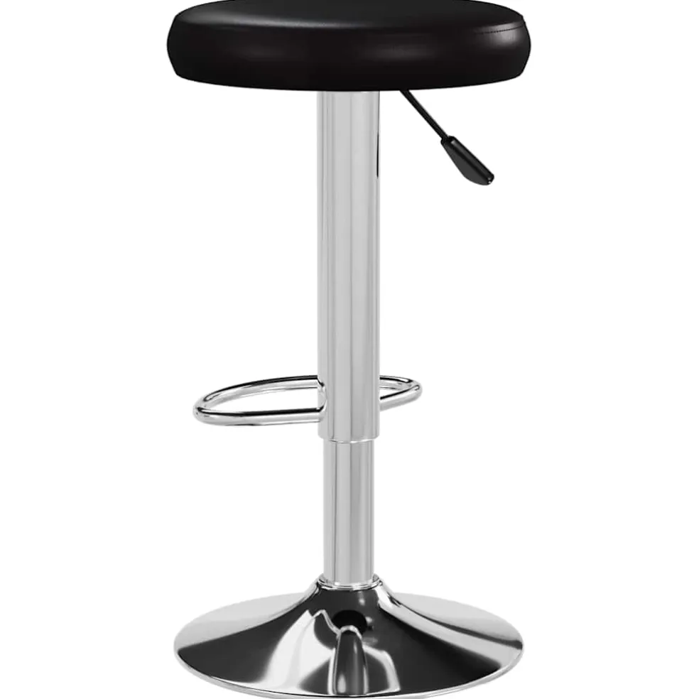 vidaXL Barstoelen 2 st kunstleer zwart