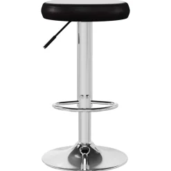 vidaXL Barstoelen 2 st kunstleer zwart