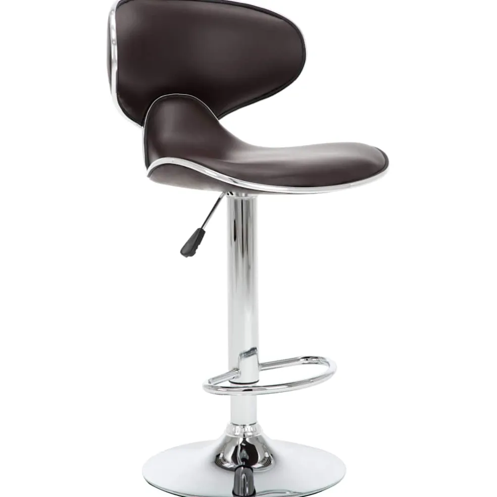 vidaXL Barstoelen 2 st kunstleer bruin