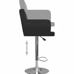 vidaXL Barstoelen 2 st kunstleer zwart