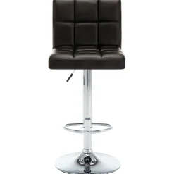 vidaXL Barstoelen 2 st kunstleer bruin