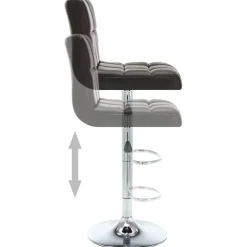 vidaXL Barstoelen 2 st kunstleer bruin