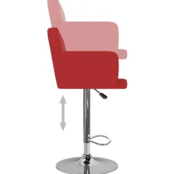 vidaXL Barstoelen 2 st kunstleer rood