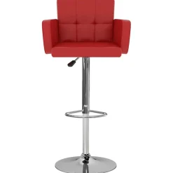vidaXL Barstoelen 2 st kunstleer rood