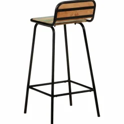 vidaXL Barstoelen 2 st massief gerecycled hout
