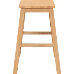 vidaXL Barstoelen 2 st massief hout rubber