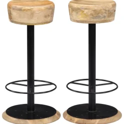 vidaXL Barstoelen 2 st massief mangohout