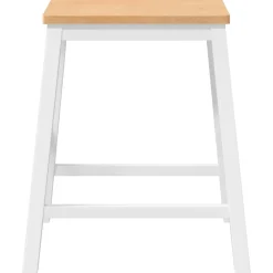 vidaXL Barstoelen 2 st massief hout wit