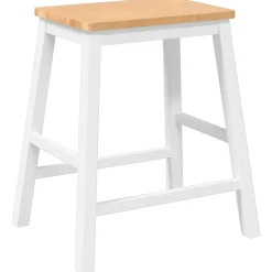 vidaXL Barstoelen 2 st massief hout wit