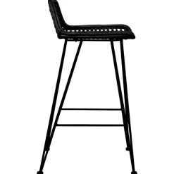 vidaXL Barstoelen 2 st rattan zwart