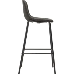 vidaXL Barstoelen 6 st stof donkergrijs