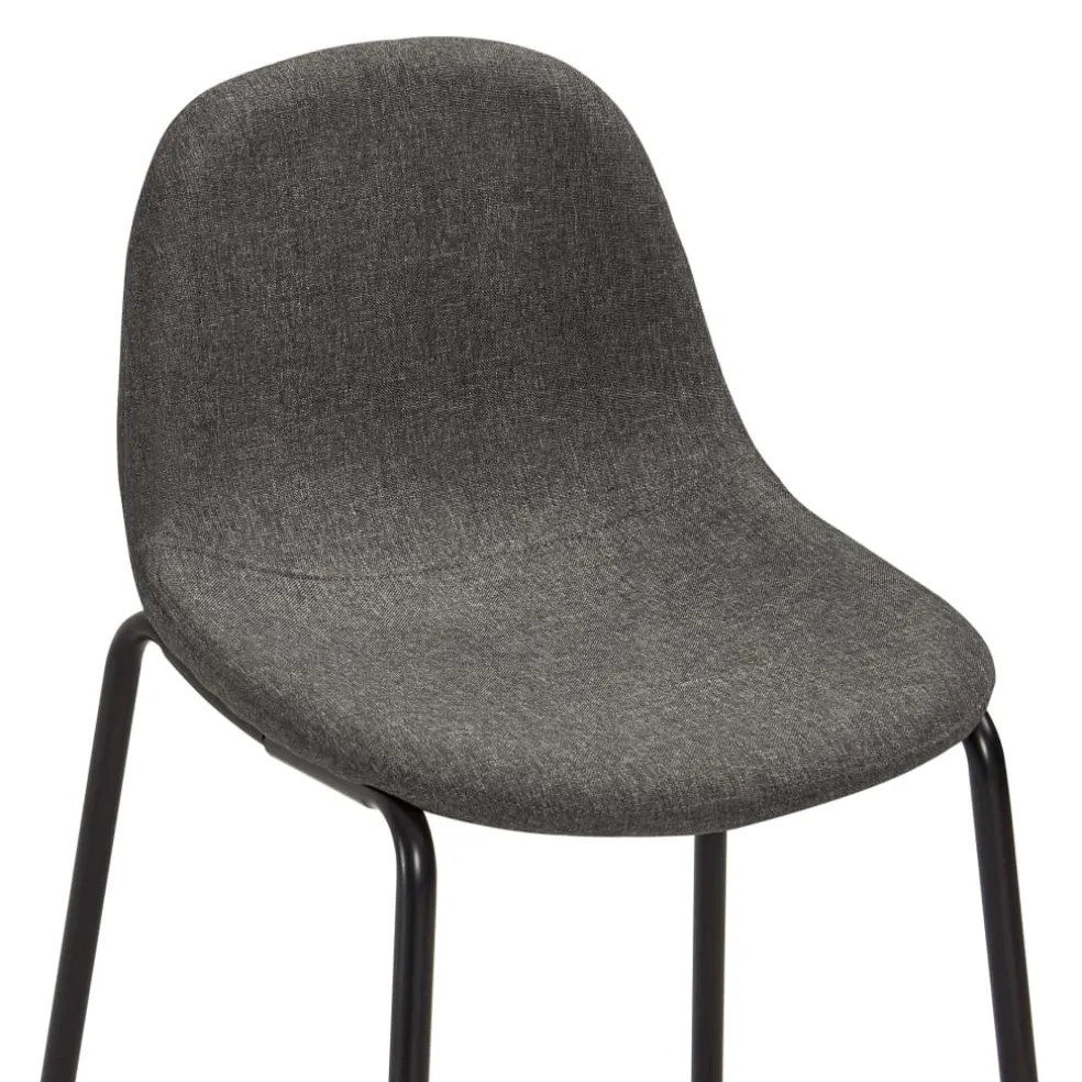 vidaXL Barstoelen 6 st stof donkergrijs