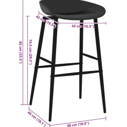 vidaXL Barstoelen 2 st zwart