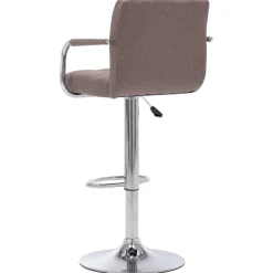 vidaXL Barstoel stof taupe