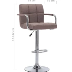 vidaXL Barstoel stof taupe