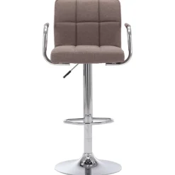 vidaXL Barstoel stof taupe