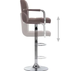 vidaXL Barstoel stof taupe