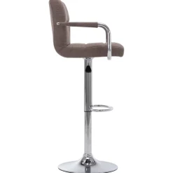vidaXL Barstoel stof taupe