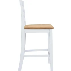 vidaXL Bartafel en 4 barstoelen set hout wit