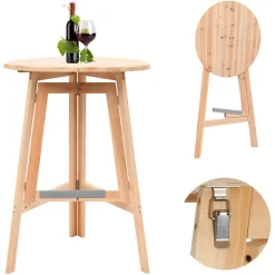 vidaXL Bartafel inklapbaar 78 cm vurenhout
