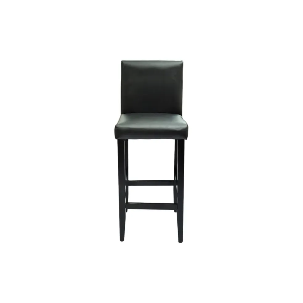 vidaXL Bartafel met 4 barkrukken zwart