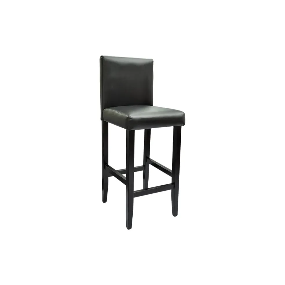 vidaXL Bartafel met 4 barkrukken zwart