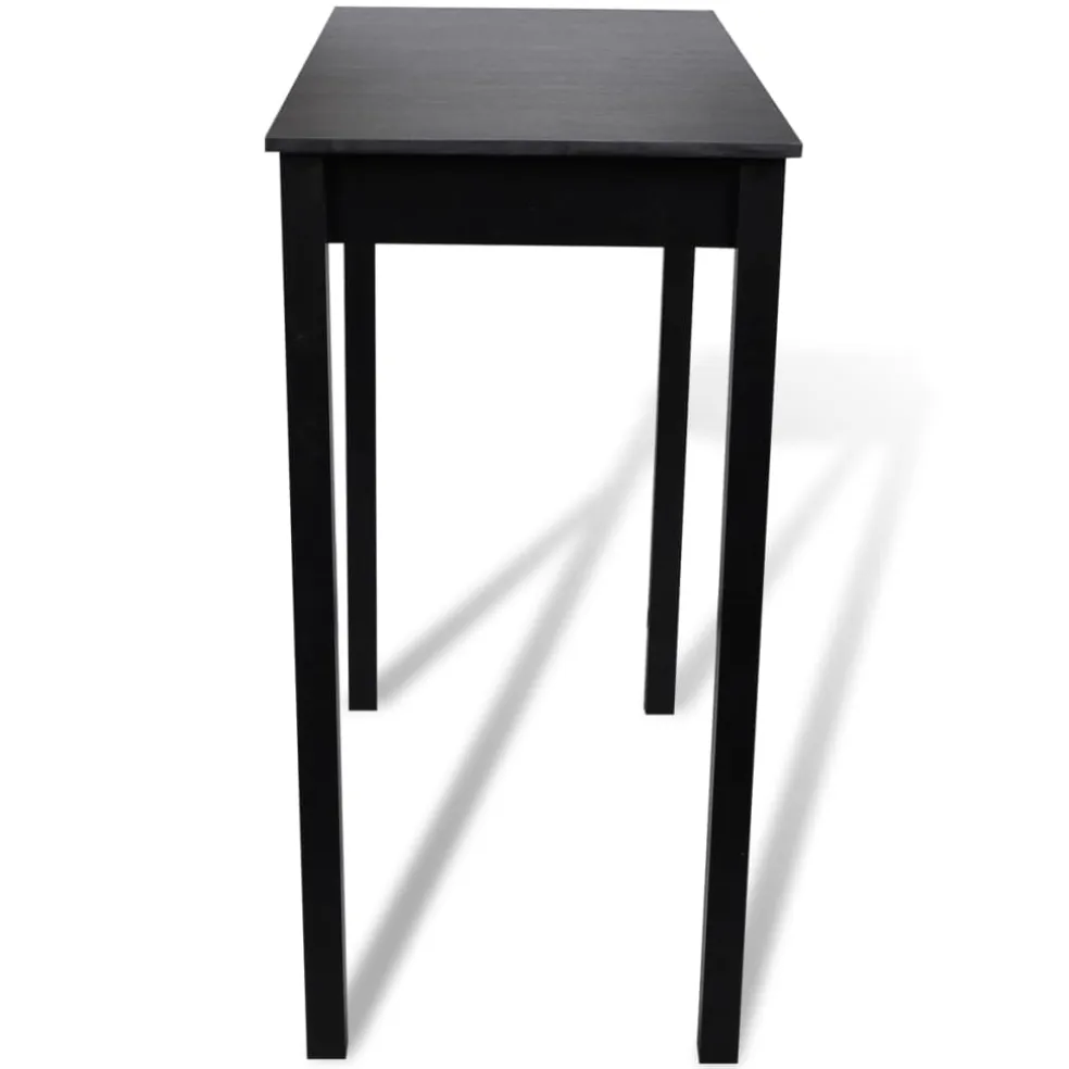 vidaXL Bartafel met 4 barkrukken zwart