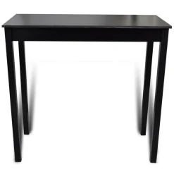 vidaXL Bartafel met 4 barkrukken zwart