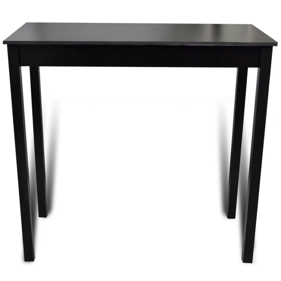vidaXL Bartafel met 4 barkrukken zwart