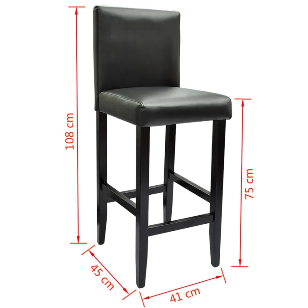vidaXL Bartafel met 4 barkrukken zwart